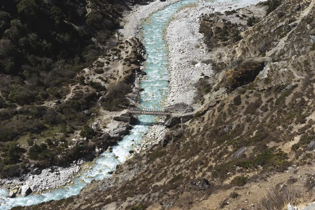 You have to cross this bridge to get up to Ama Dablam Base Camp