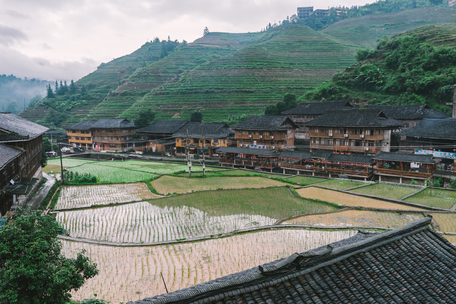 View from my hotel room in Dazhai