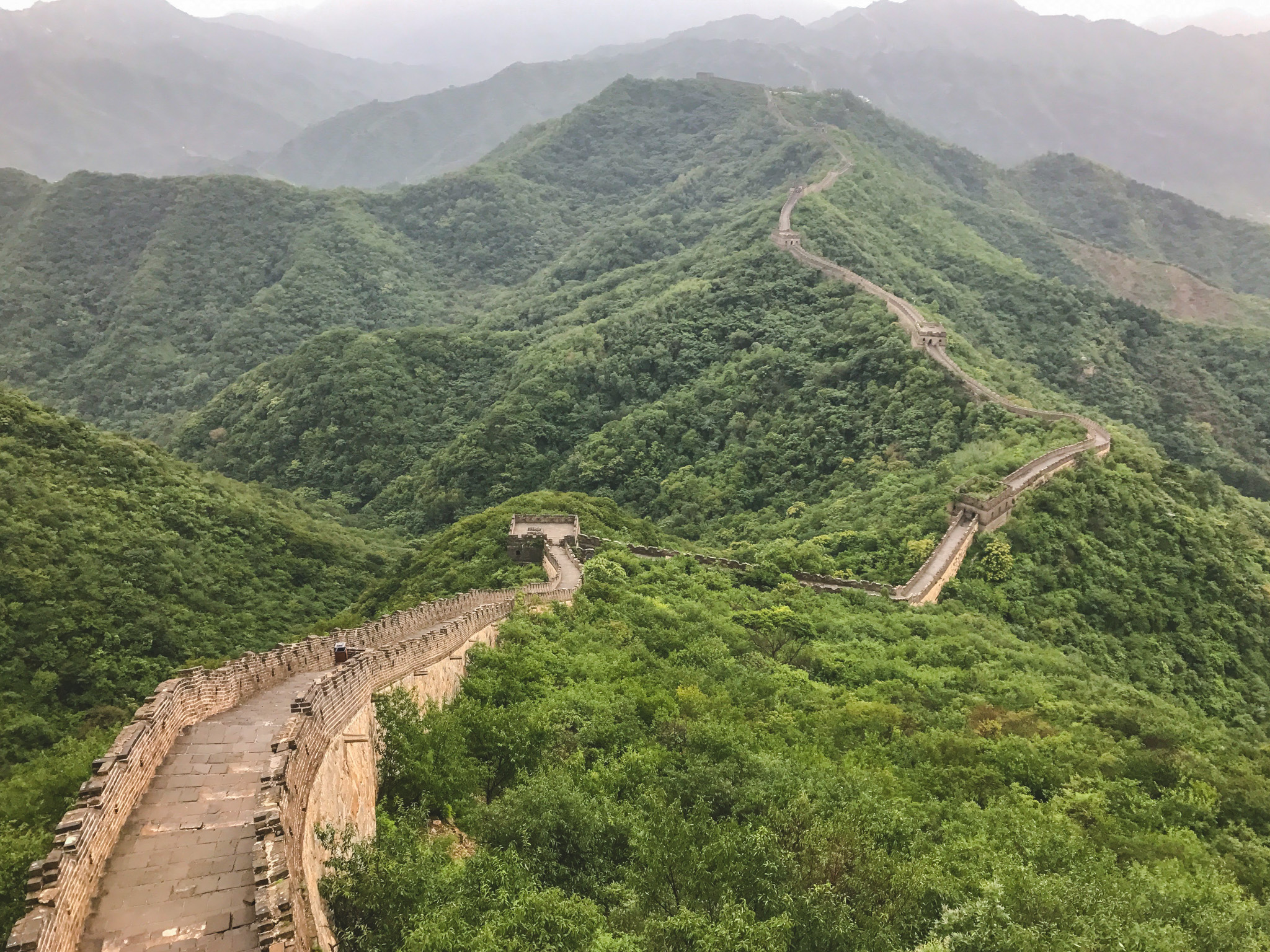 Hiking on the Great Wall of China