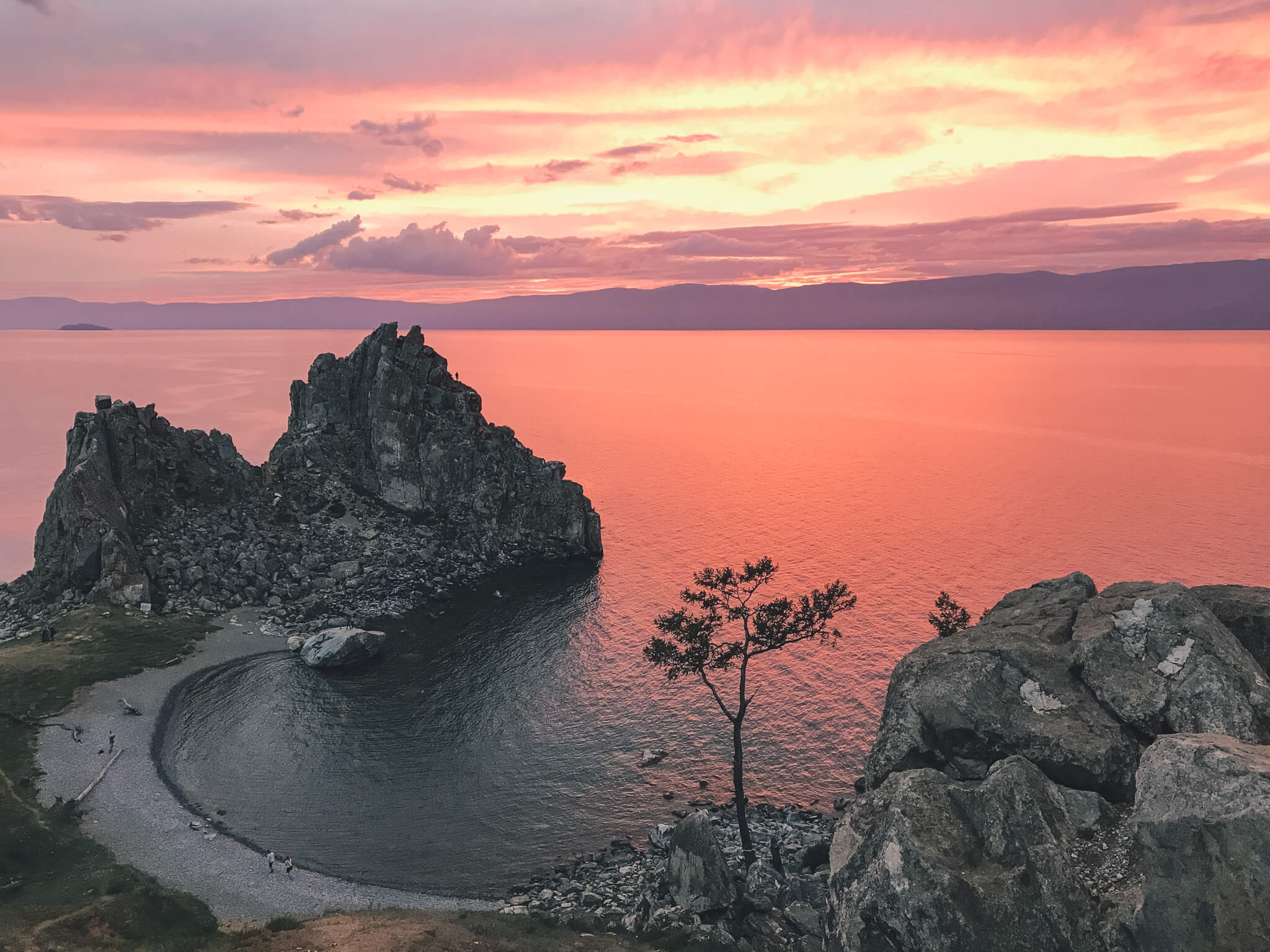 Shaman Rock at sunset