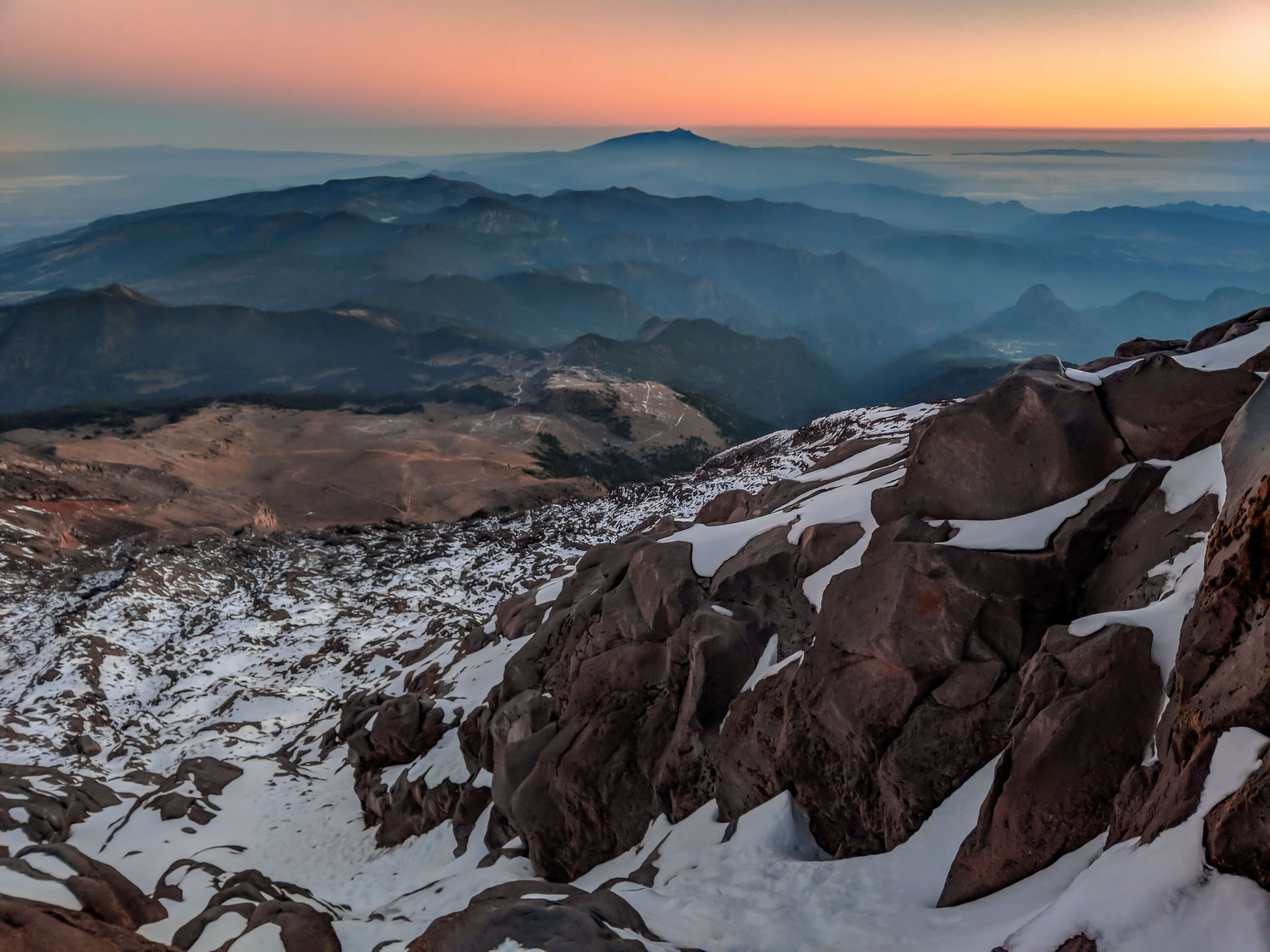 Beautiful sunrise on my descent through the labyrinth