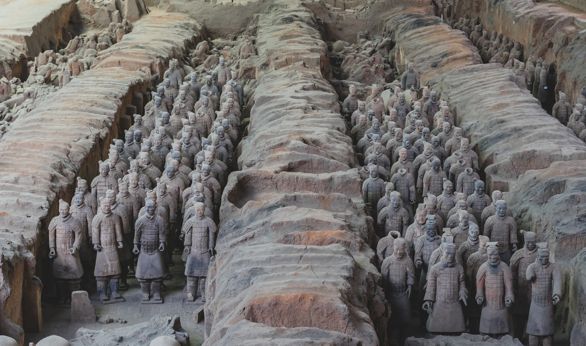 The imposing Terracotta Army in Xi'an