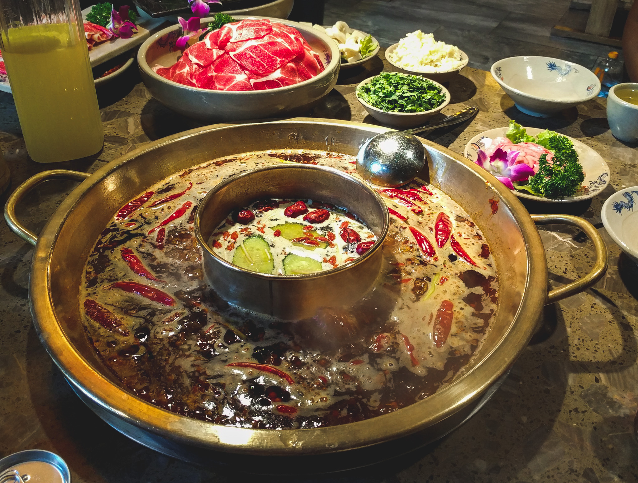 Delicious hot pot in Chengdu