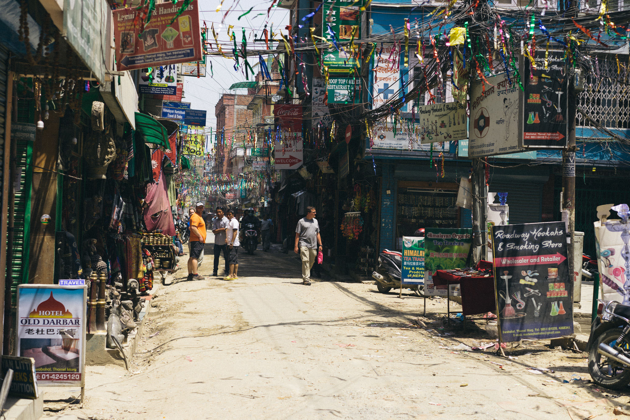 Shopping for gear in Thamel, Kathmandu