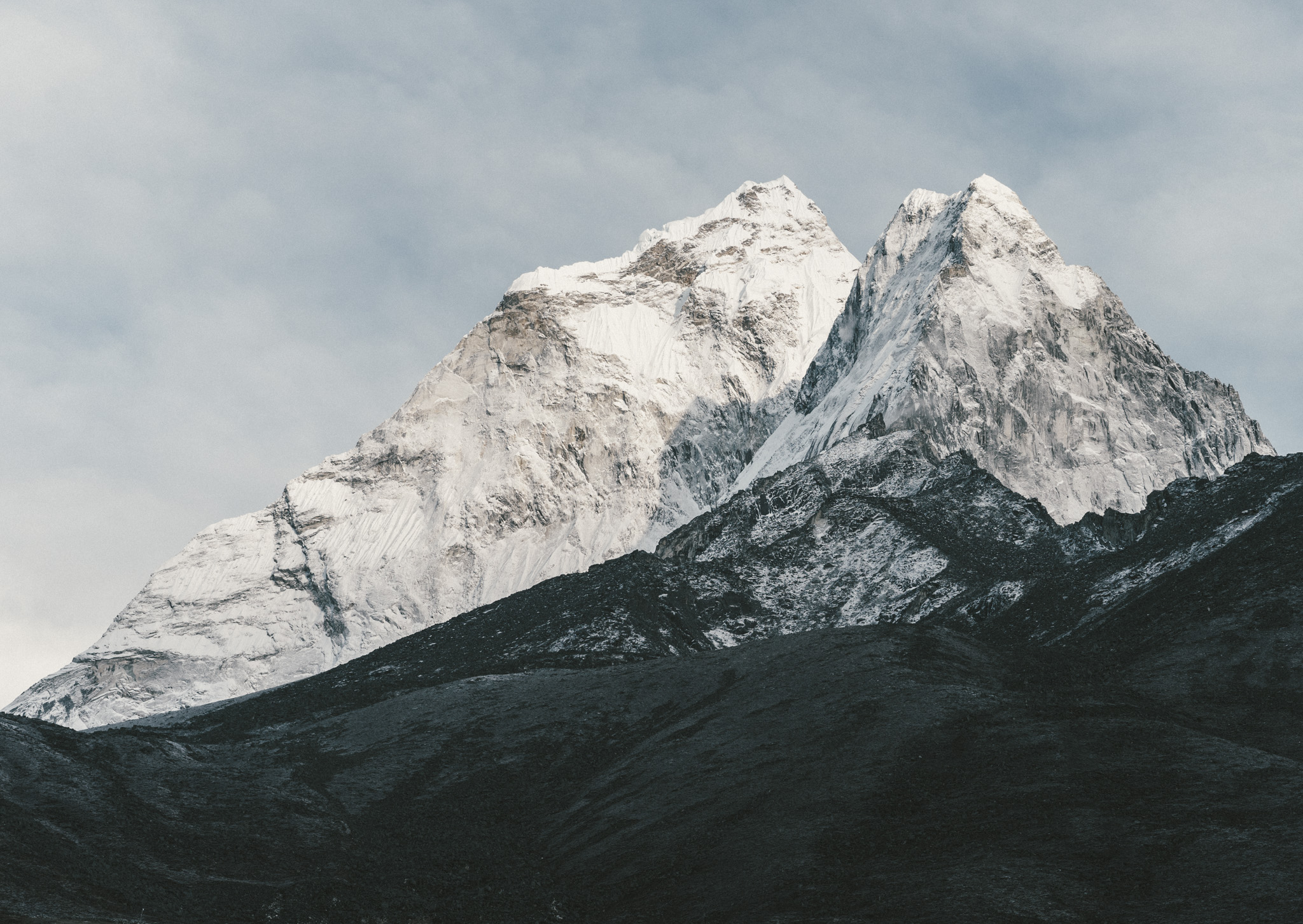 Northwest face of Ama Dablam at sunset