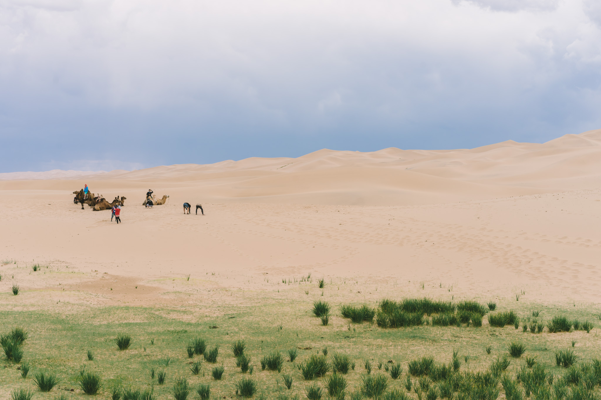 Rain clouds forming over the Gobi Desert