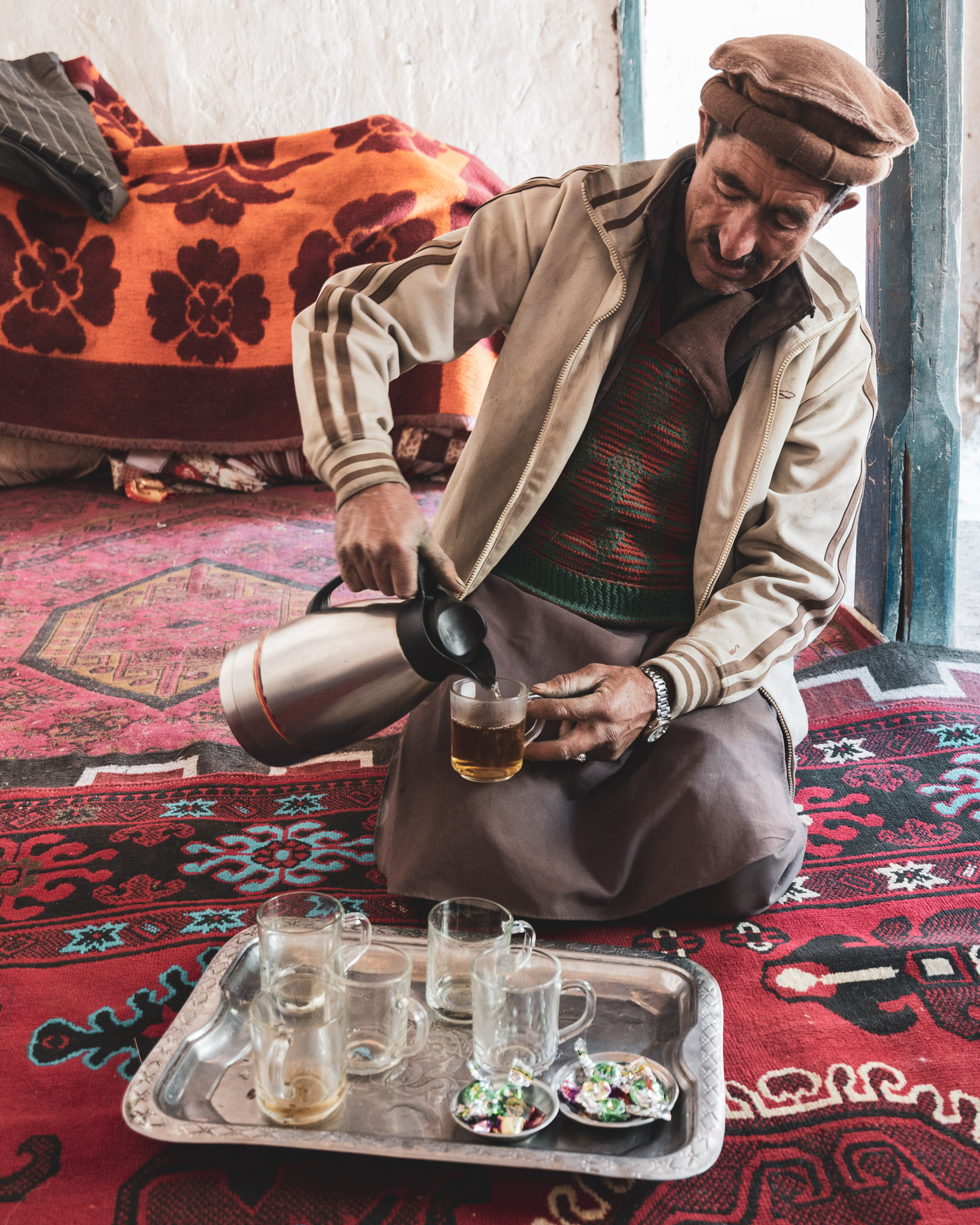 Drinking chai in Afghanistan