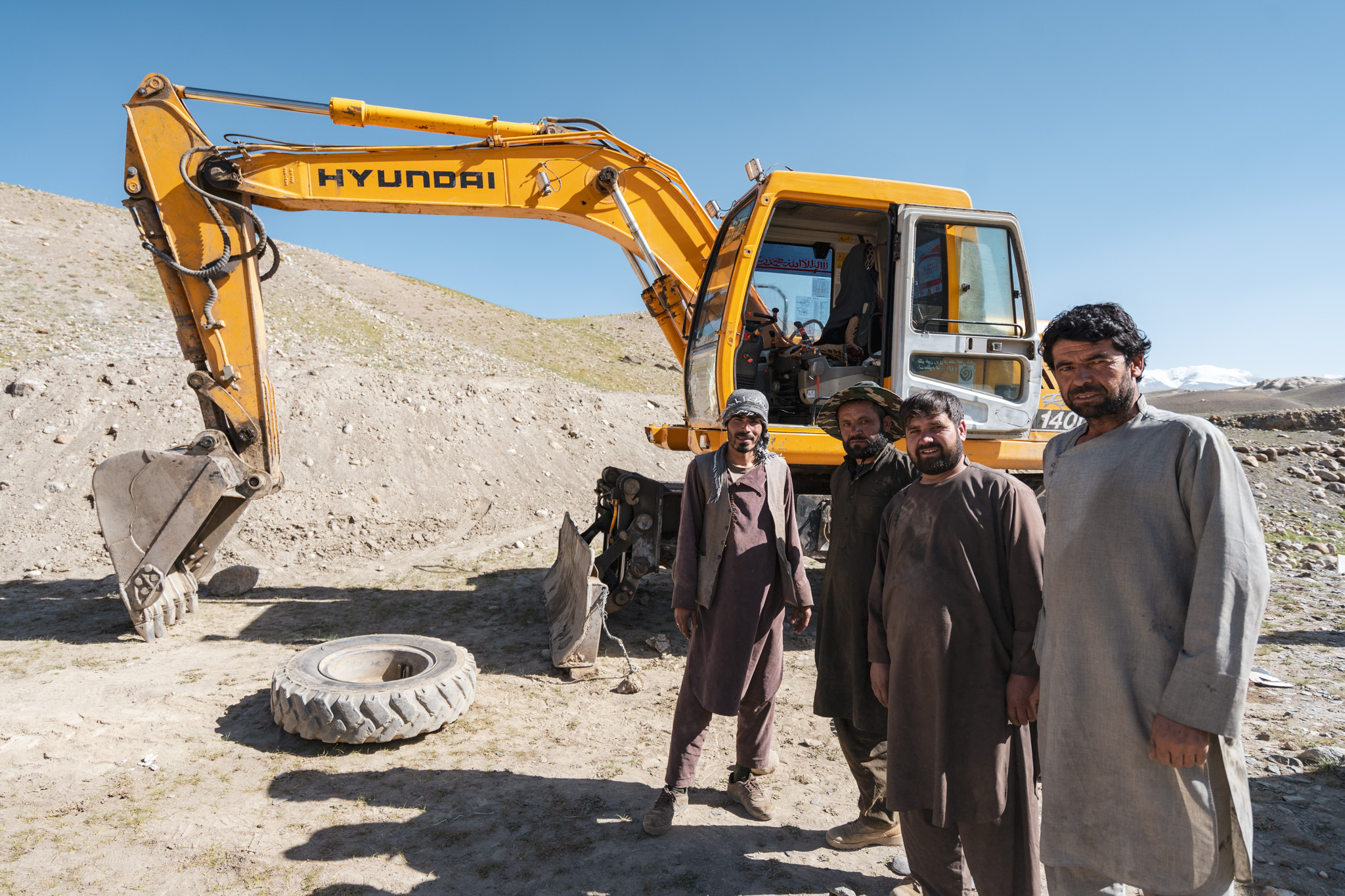 Excavator in the Little Pamir