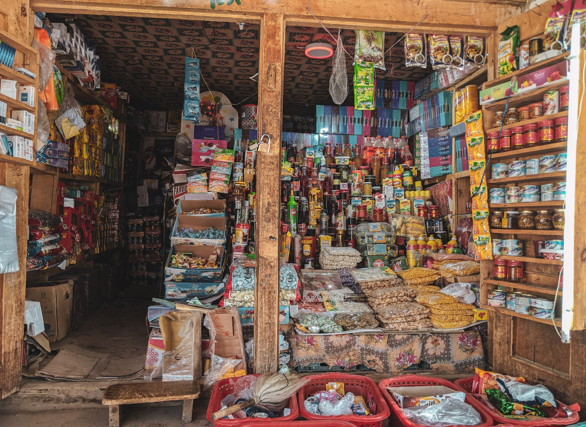 Typical food shop in the Ishkashim bazaar