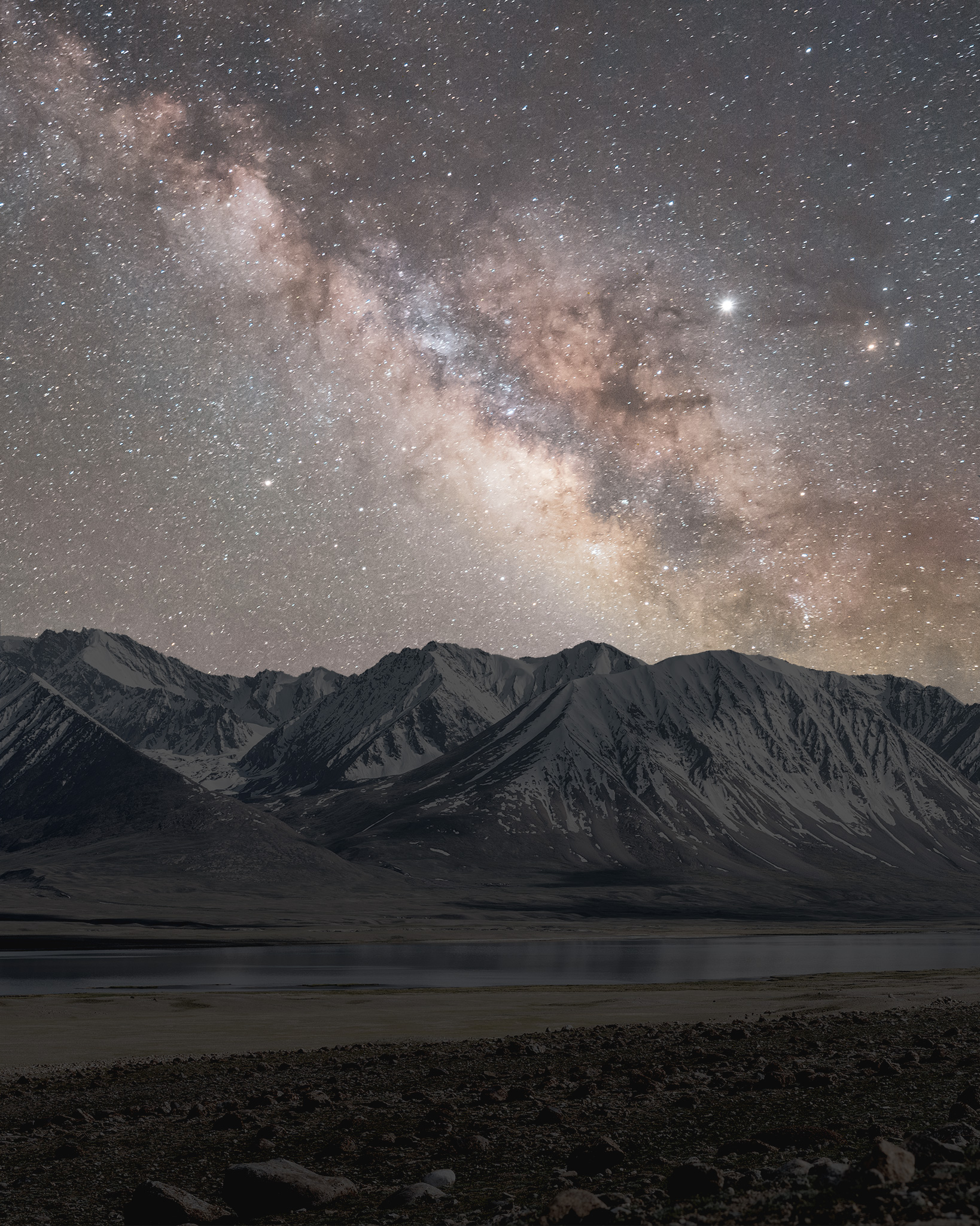 A starry night in the Little Pamir.