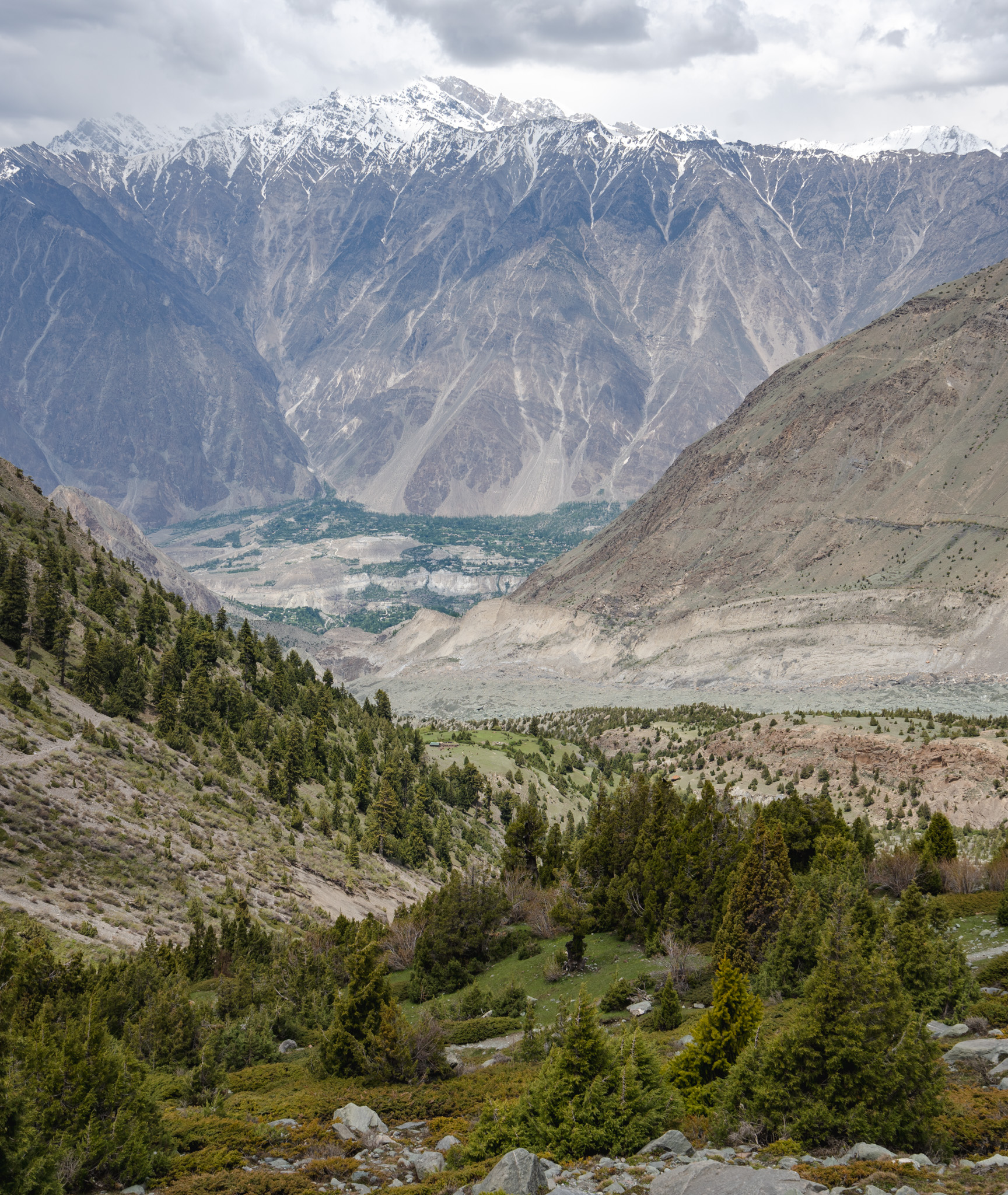 View of Minapin from Rakaposhi Base Camp hike