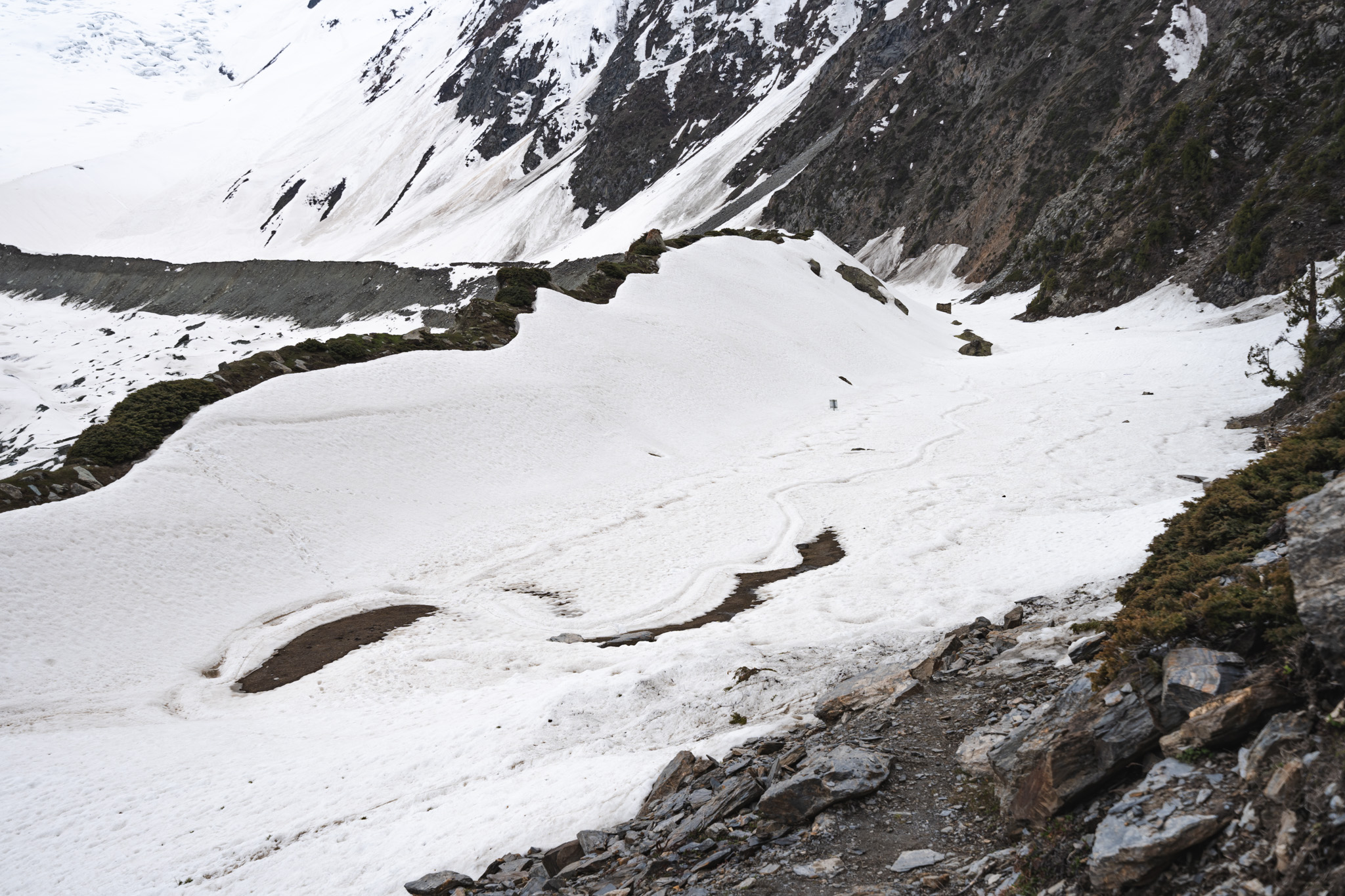 Snow covered Rakaposhi Base Camp