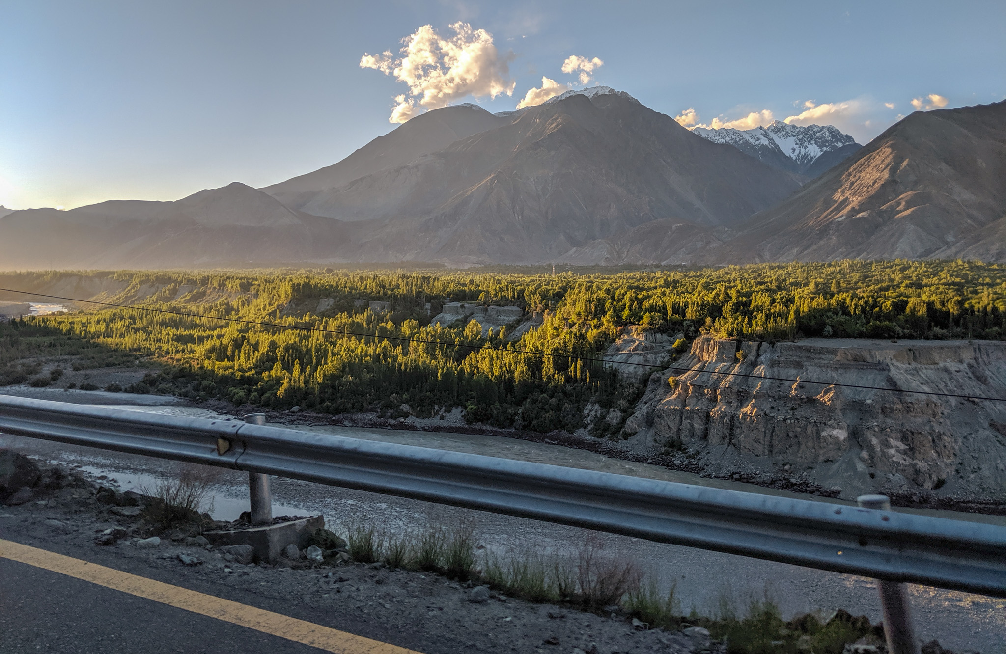 Driving into Gilgit via the Karakorum Highway