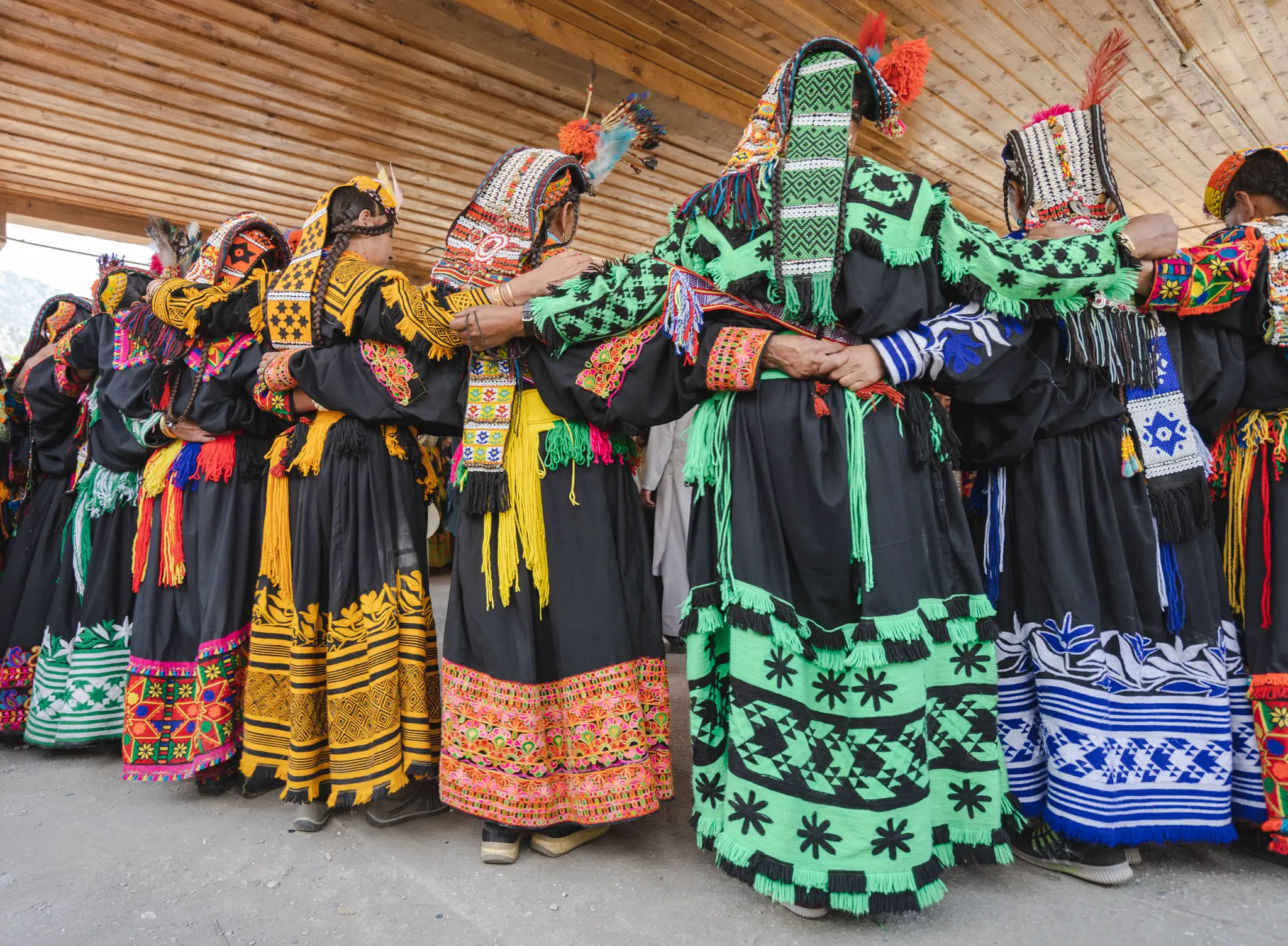 Colourful dresses during the Kalash Joshi Festival