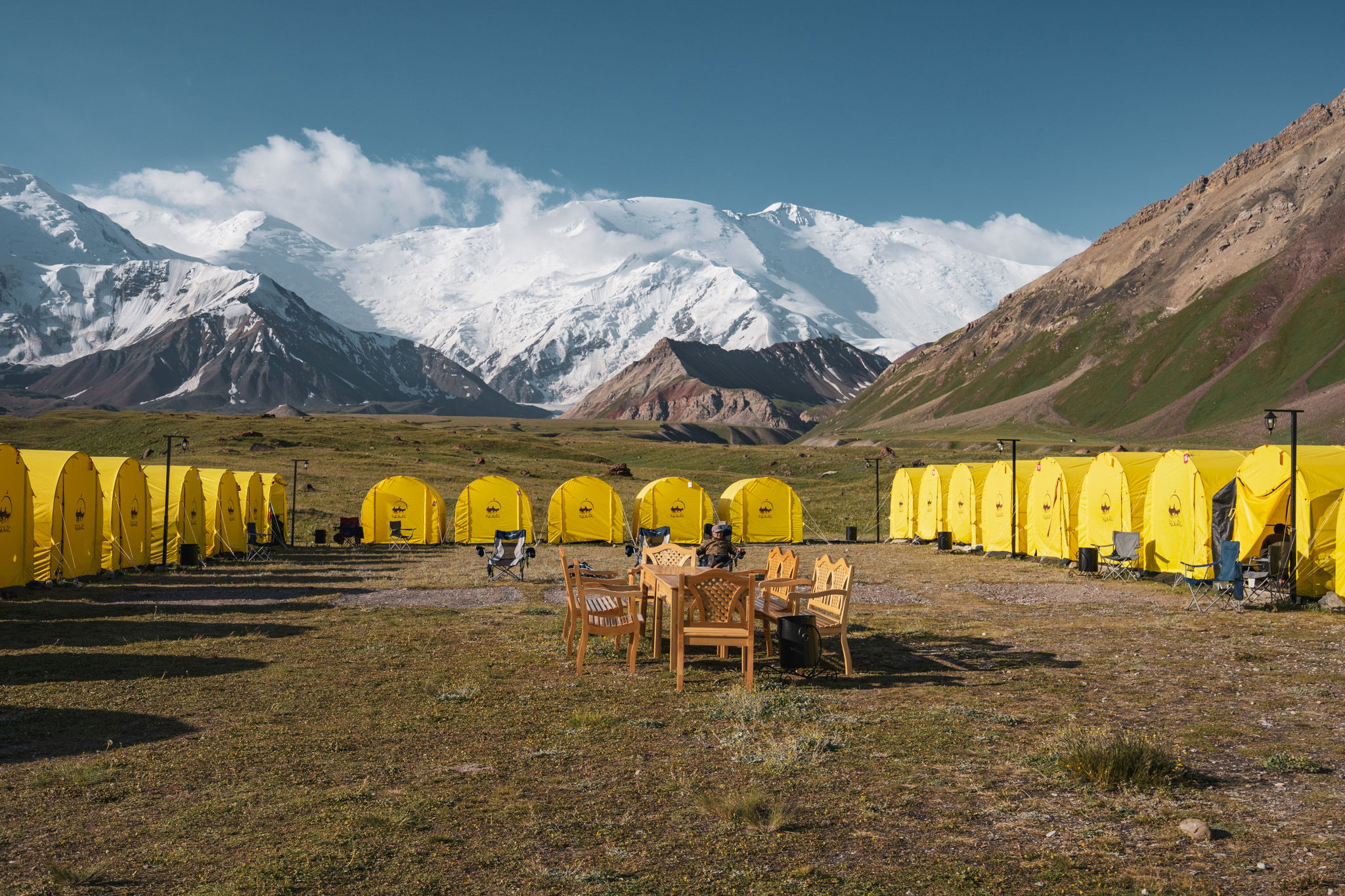 Base camp on Lenin Peak