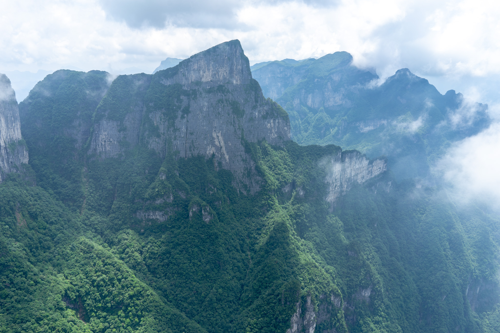 View from Tianmen Mountain in Zhangjiajie