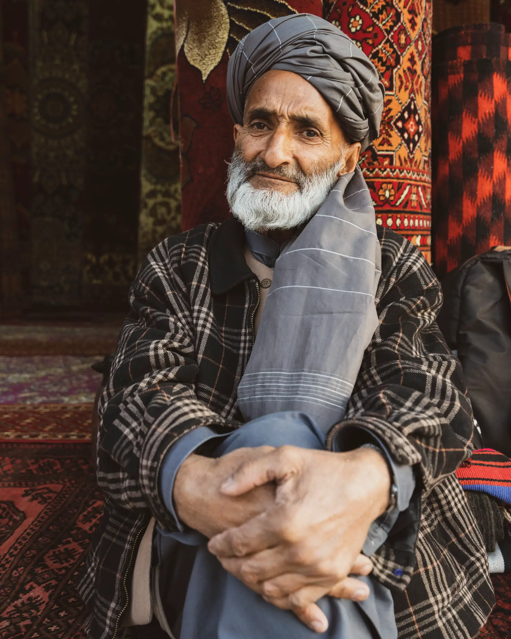 Carpet seller in mazar-e-sharif