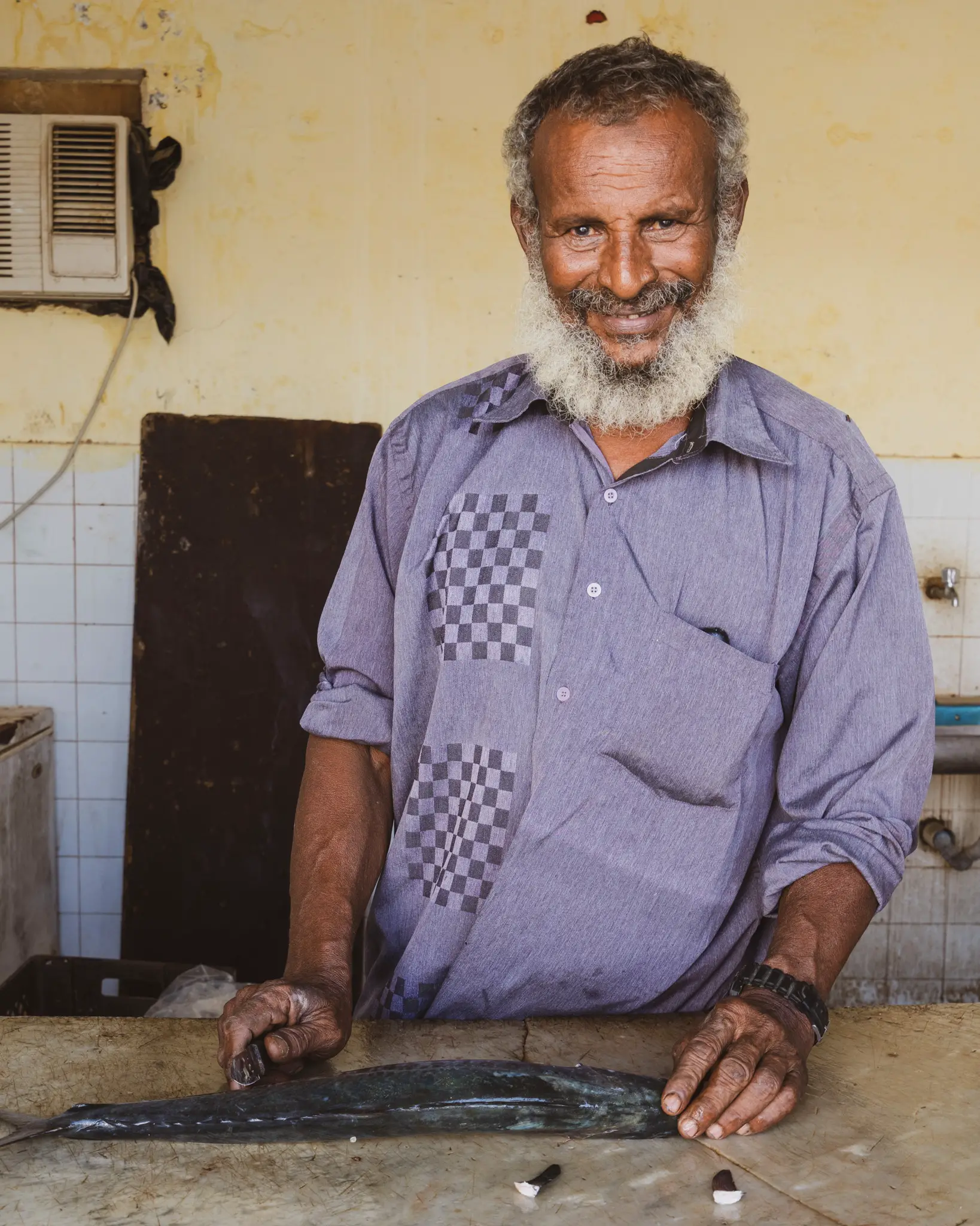 Friendly man in the Farasan fish market