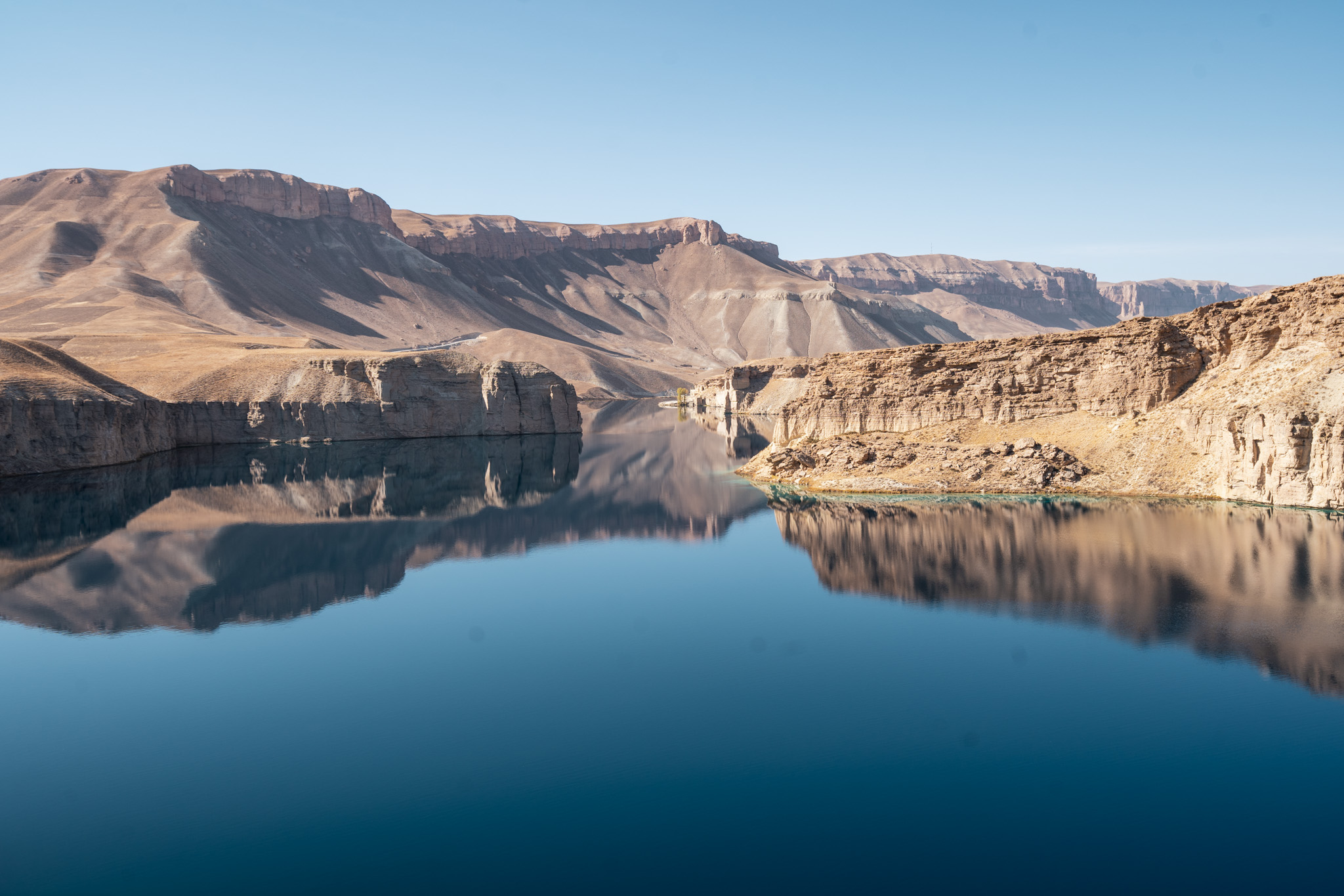 One of the insanely blue lakes in Band-e-Amir National Park