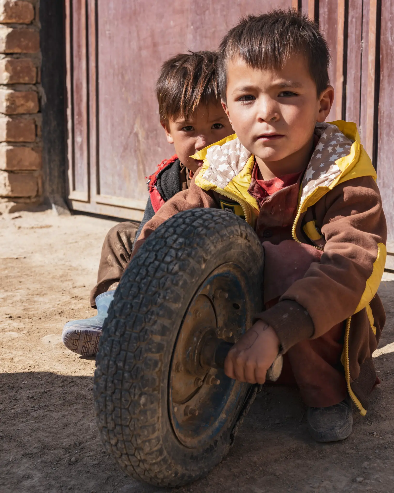 Hazara boys playing together in Bamiyan Province