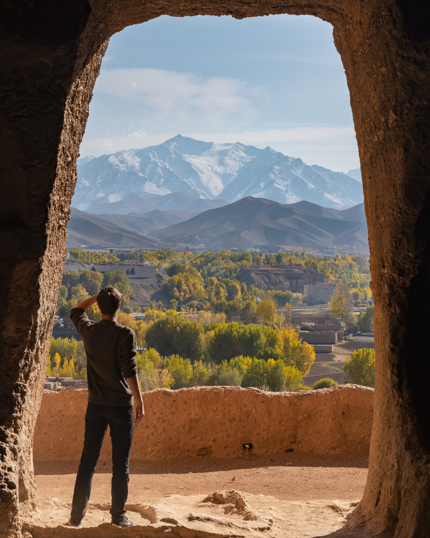 Lookin' out over the Bamiyan Valley from the Buddhas of Bamiyan