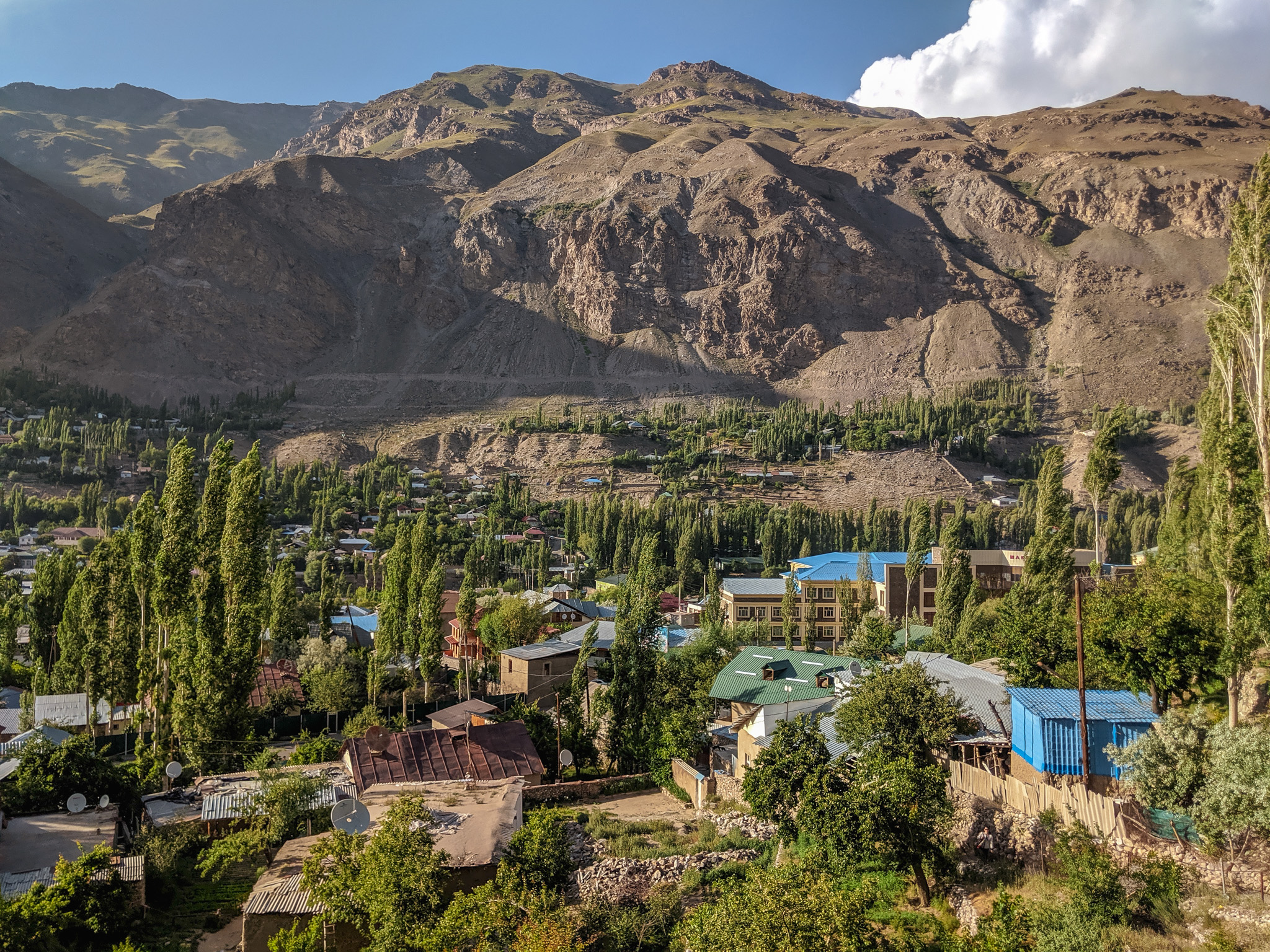 A sunny day in Khorog, Tajikistan (largest city in the Pamir)