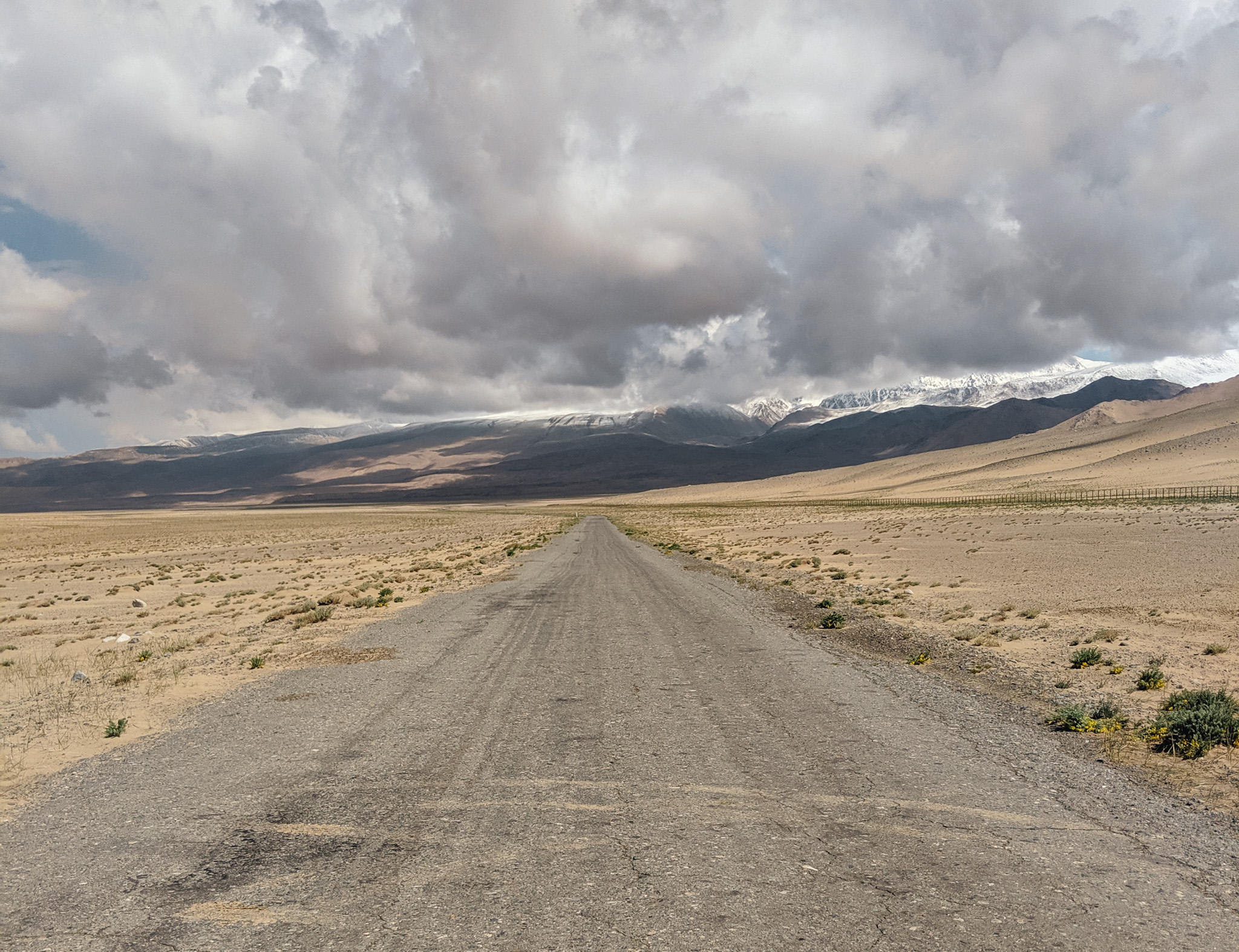 the pamir highway near Lake Karakol