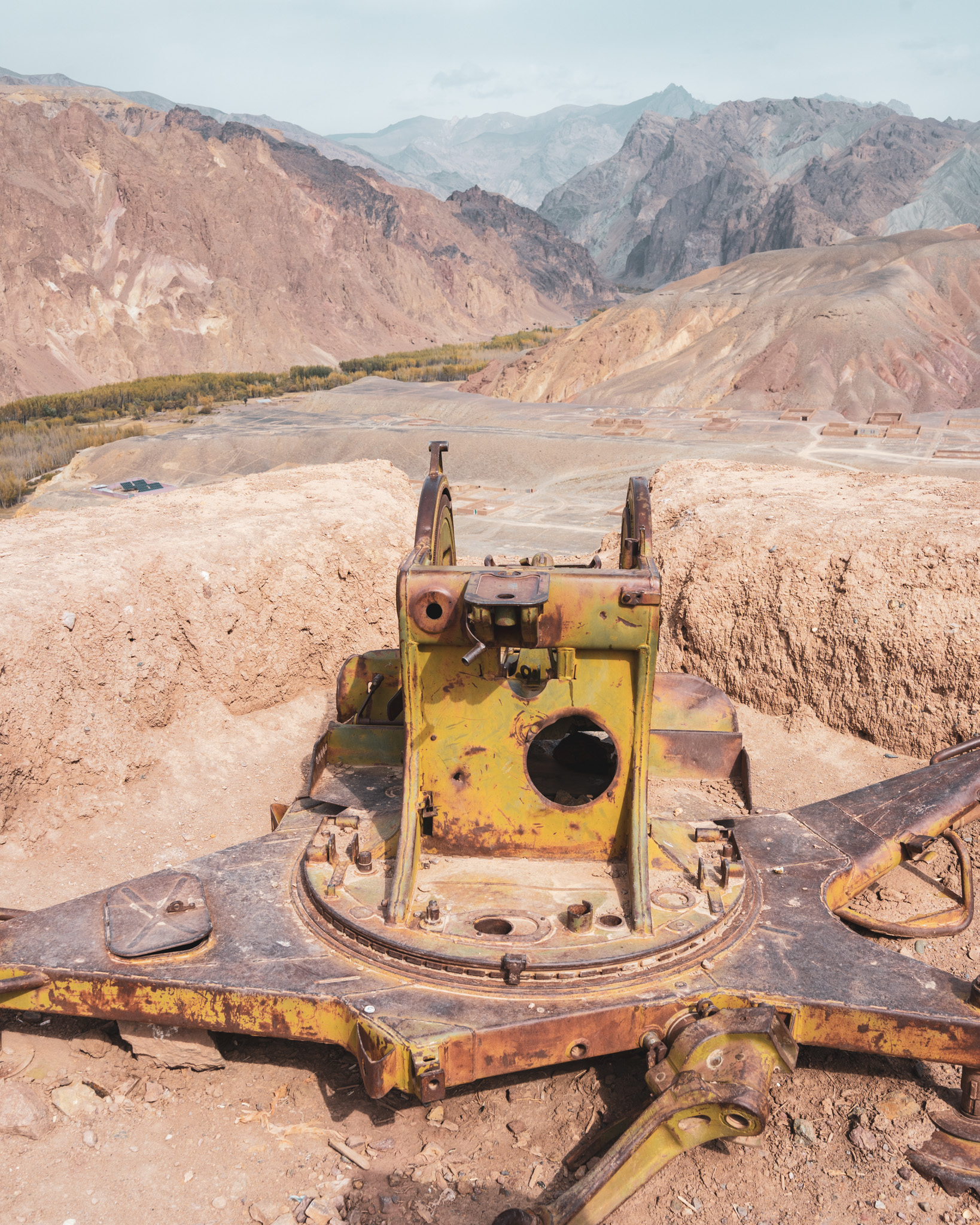 An old Soviet gun guarding the Ghorband entrance to Bamiyan