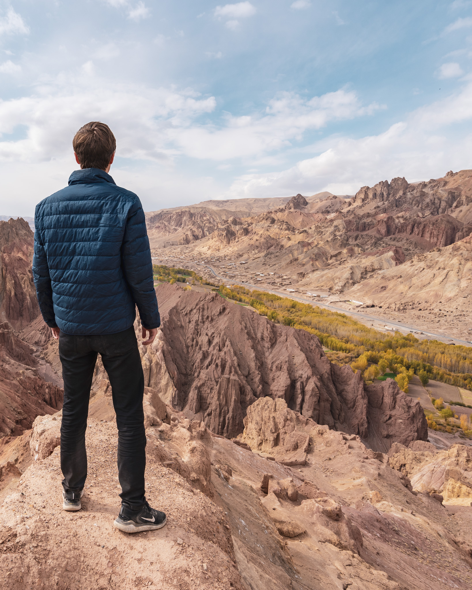 Taking in beautiful Bamiyan views from Shahr-e Zohak