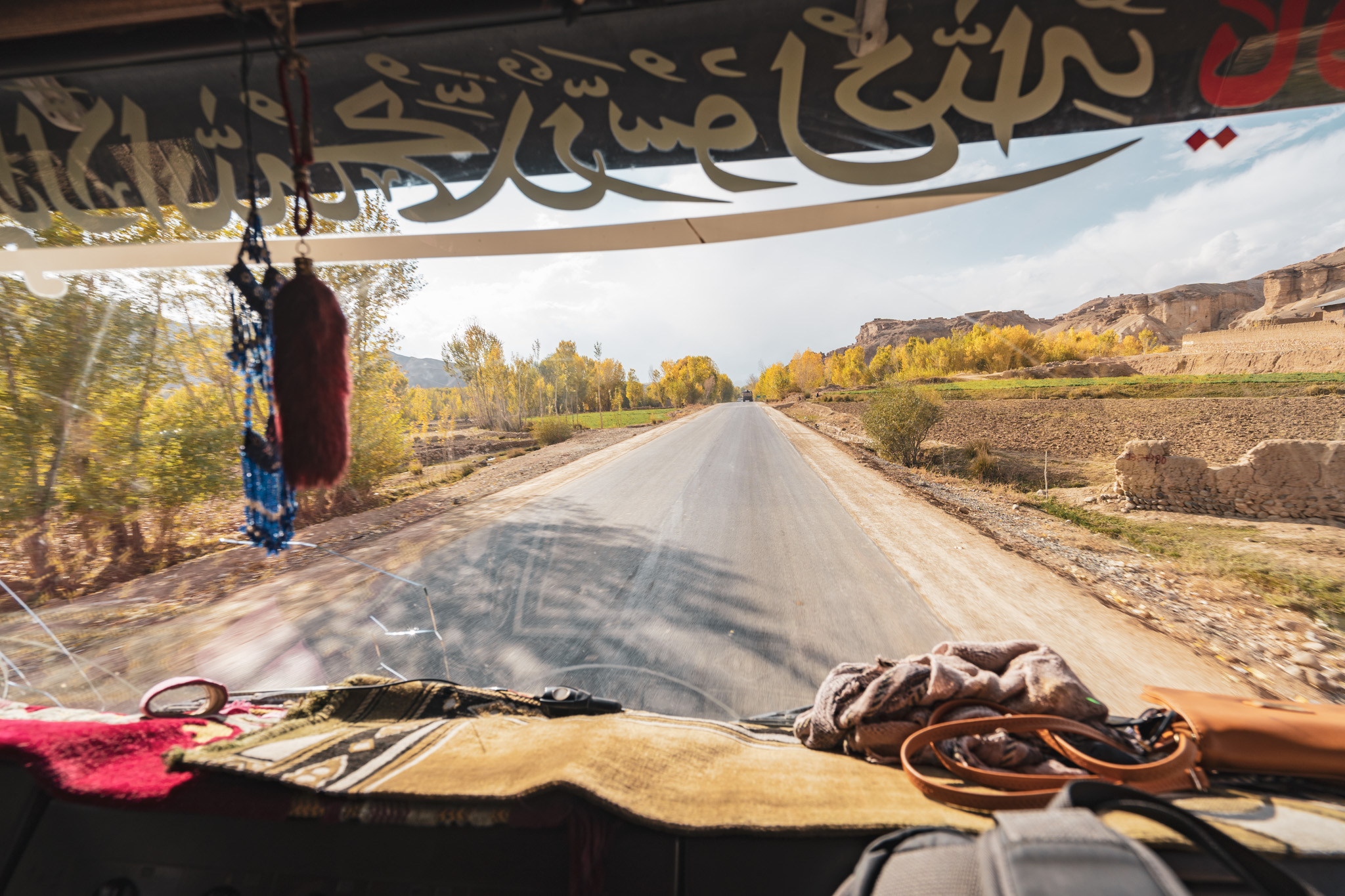 Hitchhiking with a trucker in Bamiyan Province