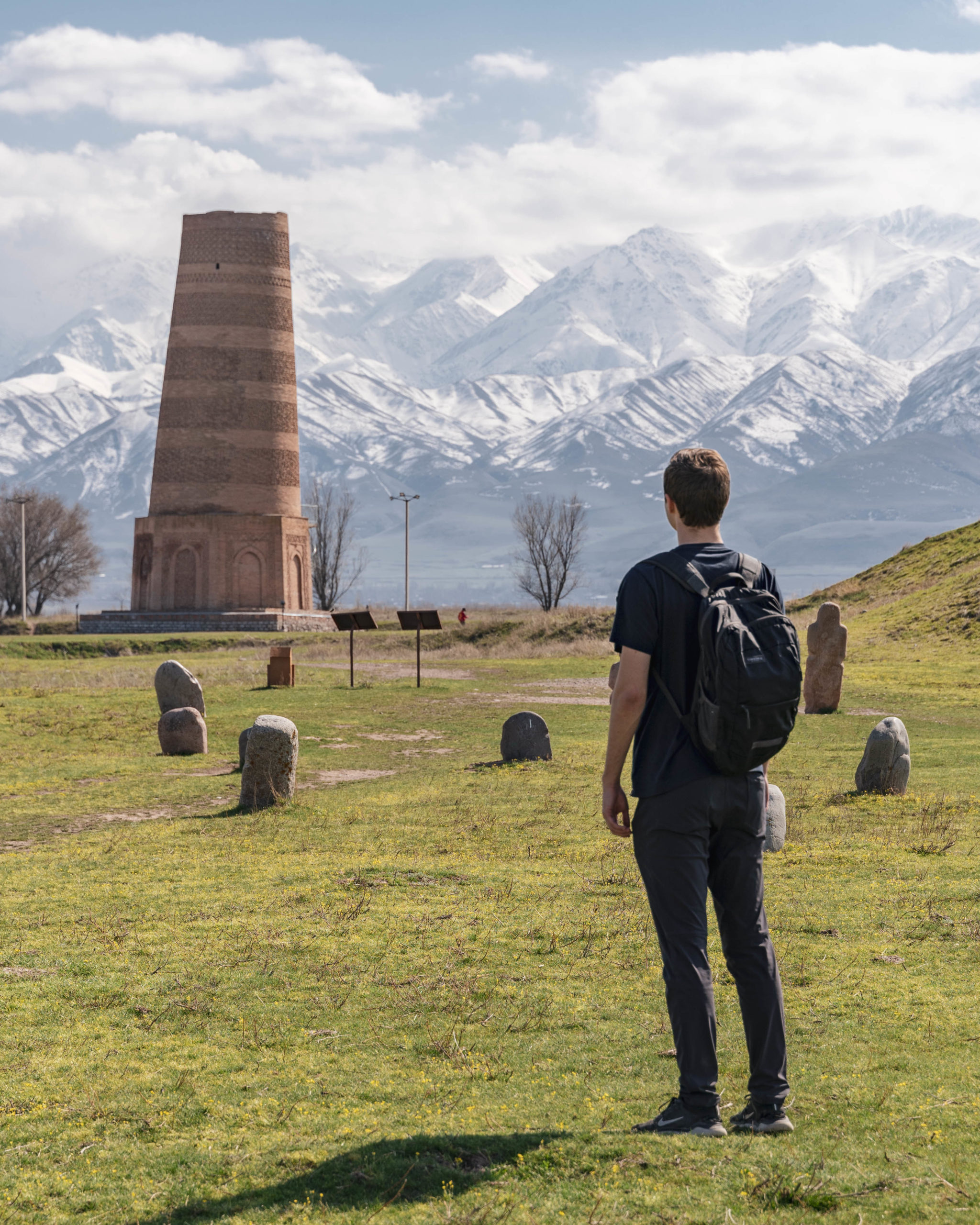 Taking in the views at Burana Tower