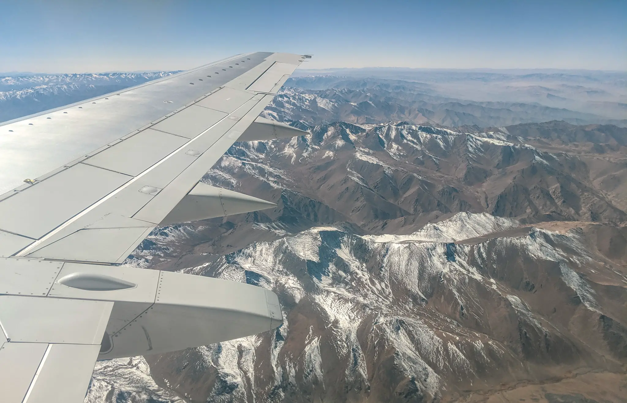 Flying over the mountains of Afghanistan