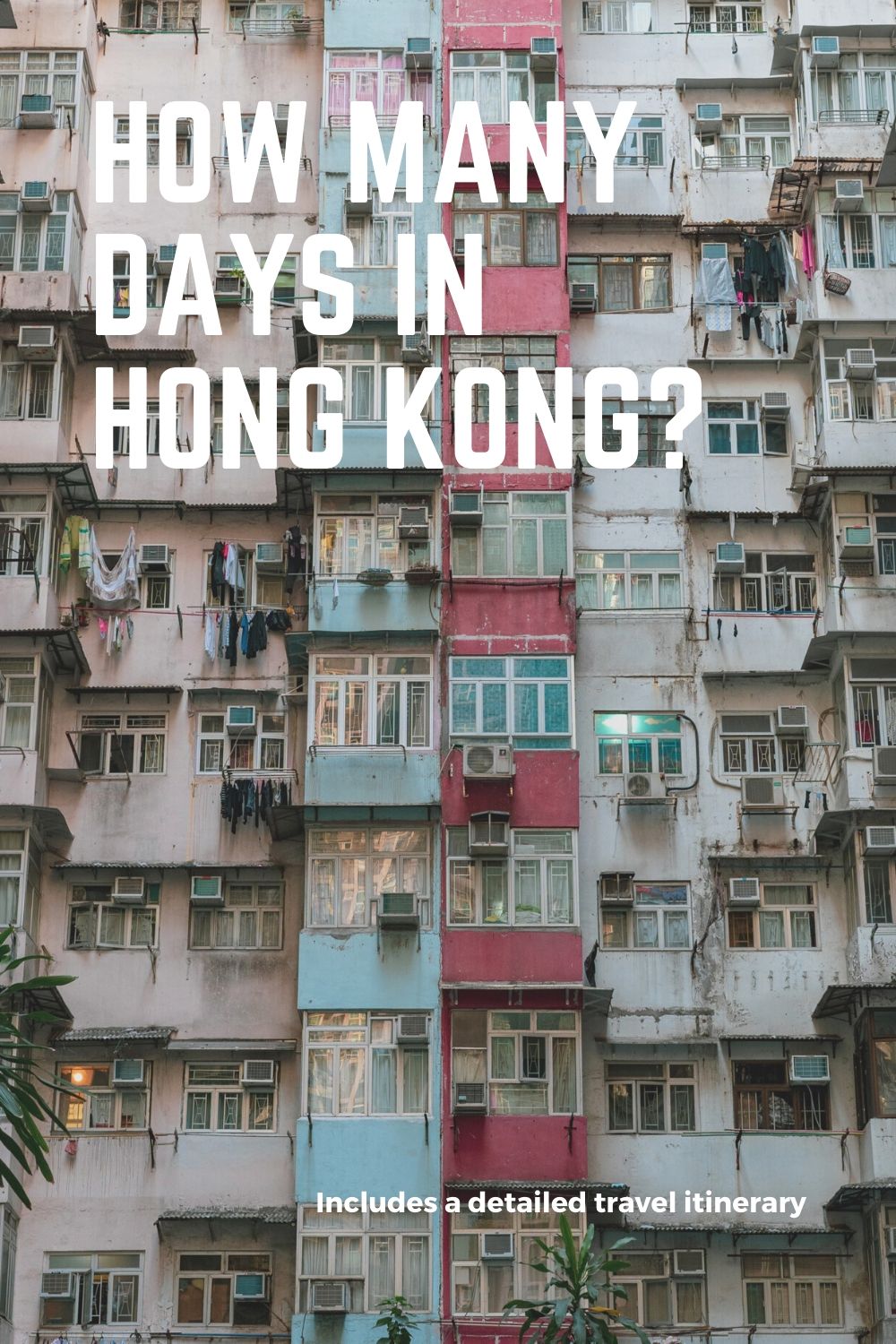 Colourful building in Hong Kong