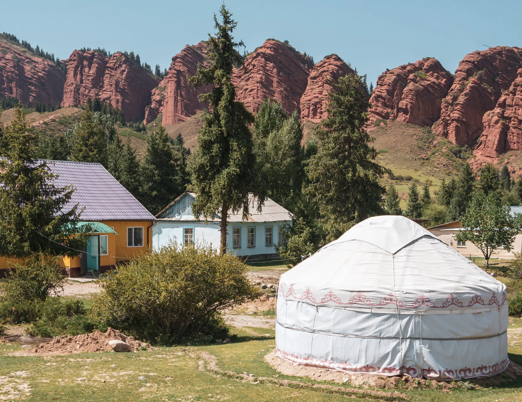 A traditional Kyrgyz yurt
