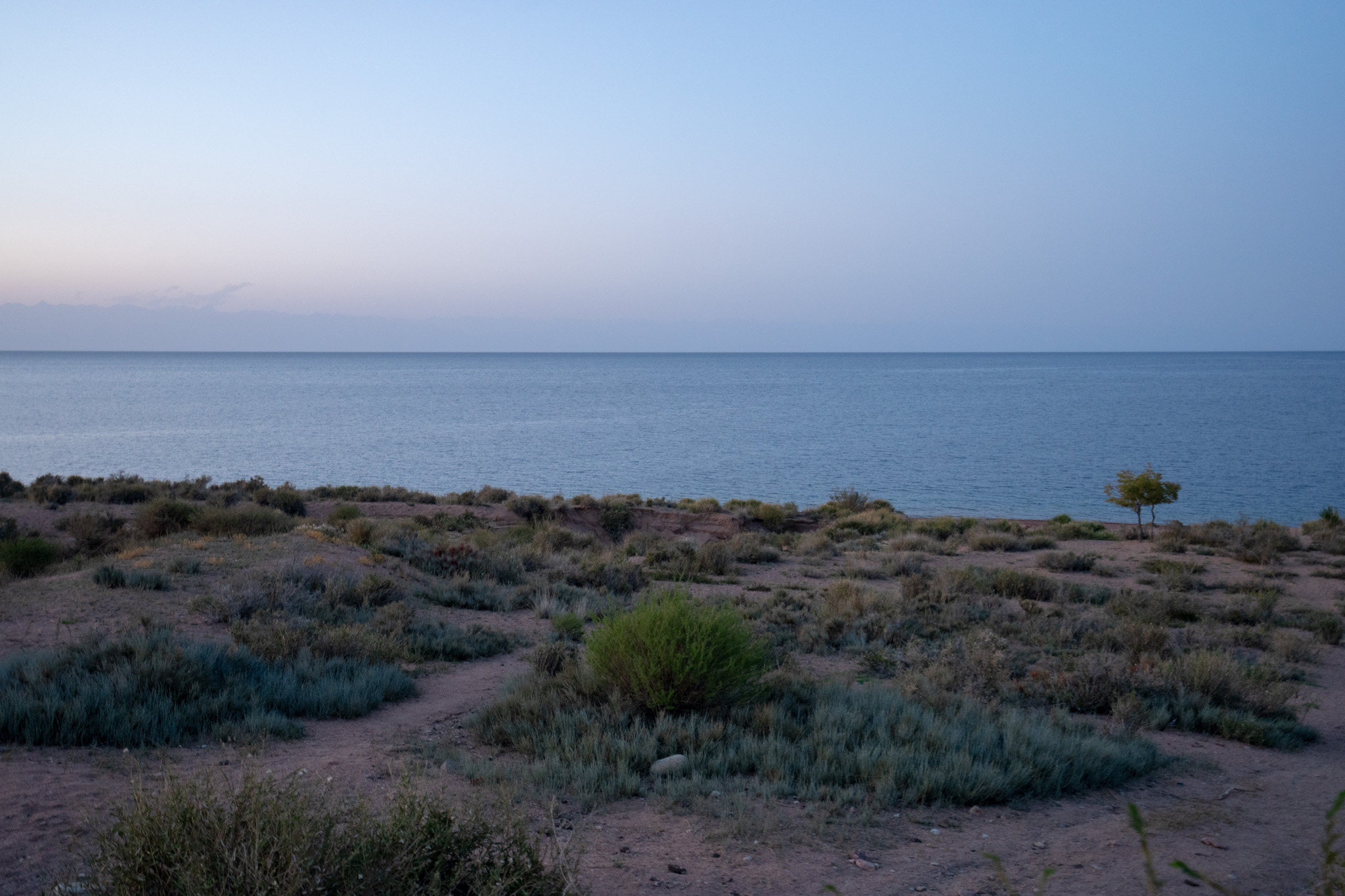 Sunset over Issyk-Kul