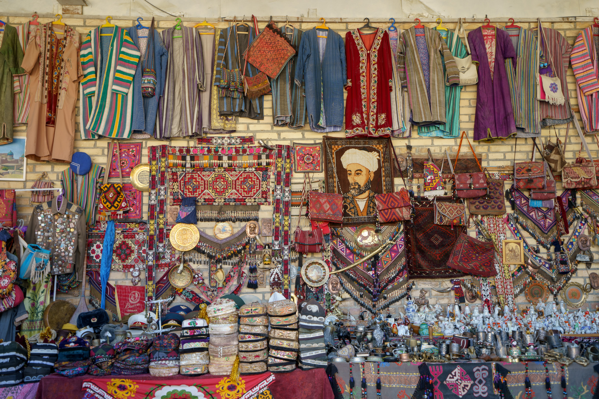 Uzbek souvenirs for sale in Bukhara