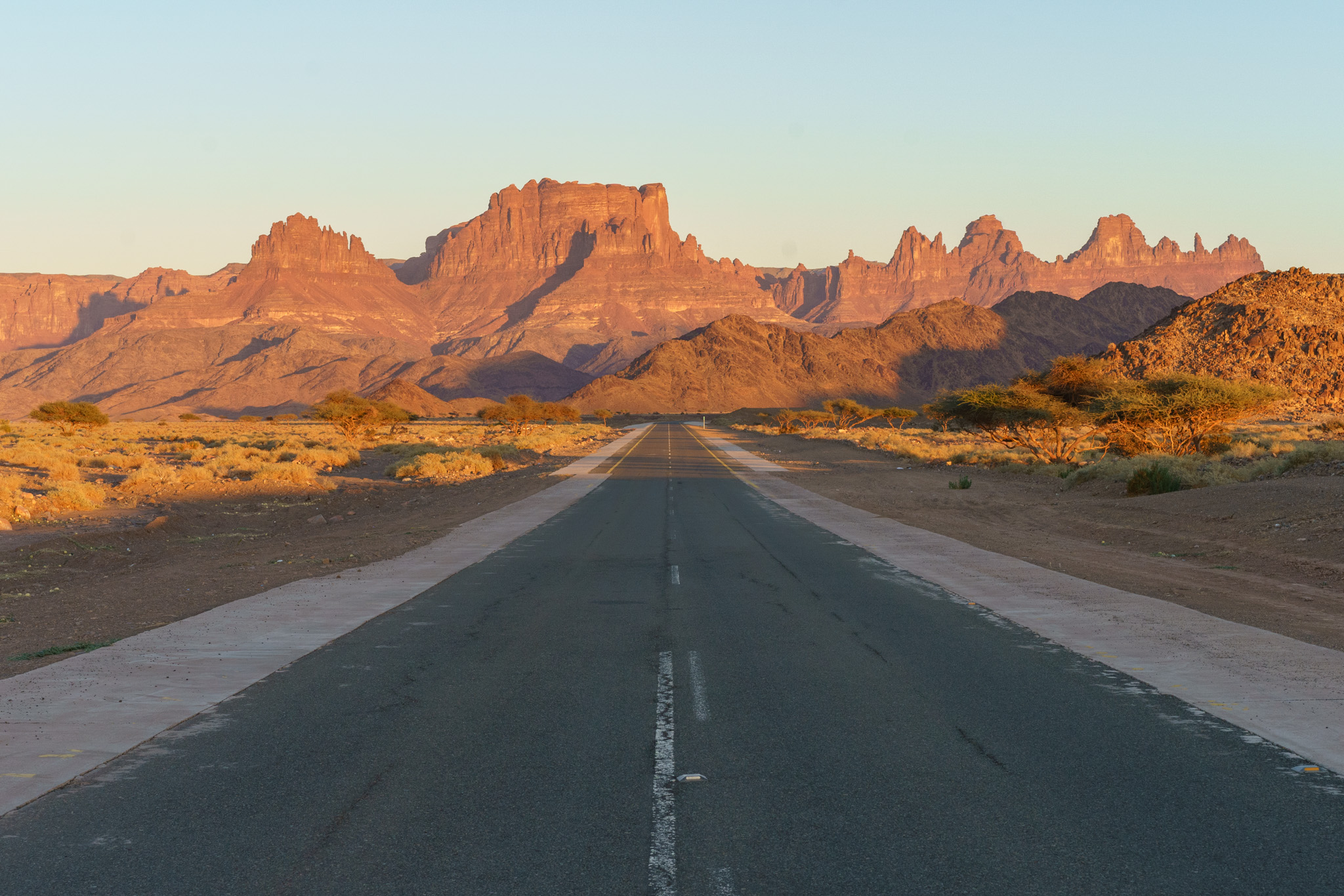 Gorgeous scenery while driving back to Tabuk after visiting Wadi Al Disah