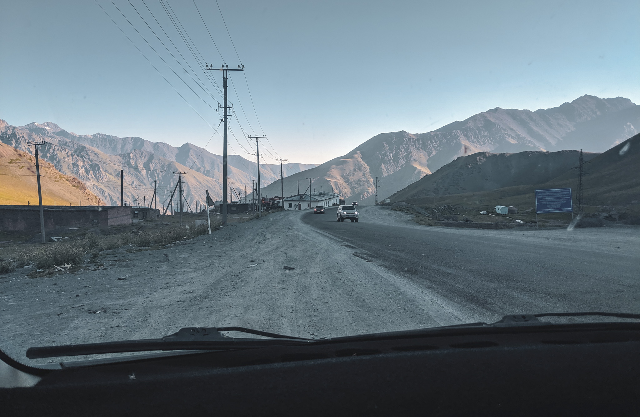 On the road somewhere in Kyrgyzstan